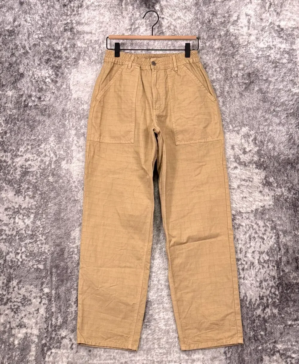 Foret Studio Sienna Work Wear Pants Small Mens Khaki Organic Cotton Ripstop